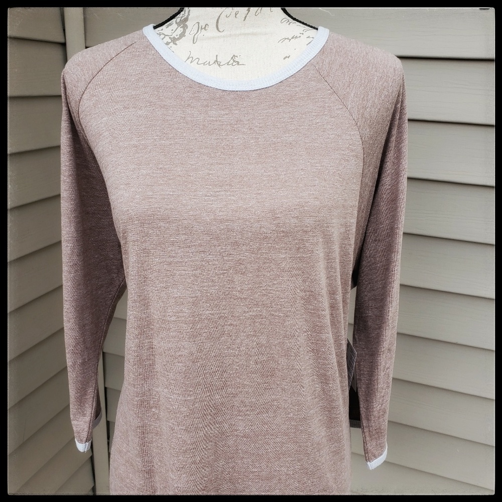 FINAL SALE‼️ LuLaRoe, 2XL Solid Brown Randy Tee, NWT - Picture 2 of 8